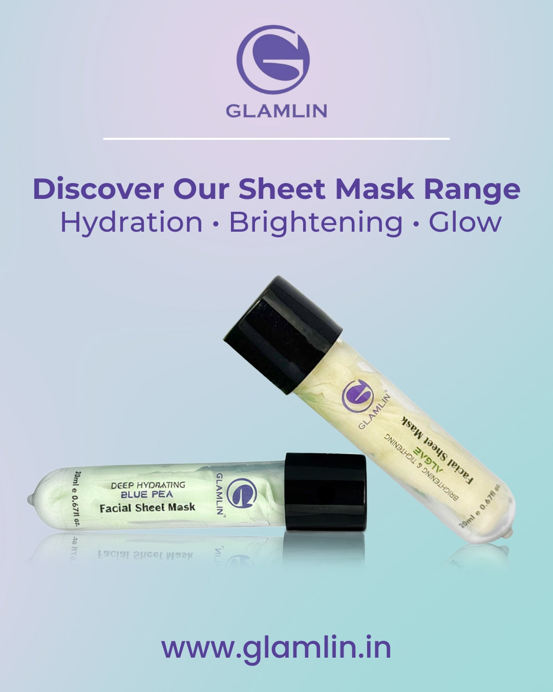 Glamlin Blue Pea Butterfly Deep Hydration Sheet Mask packaging