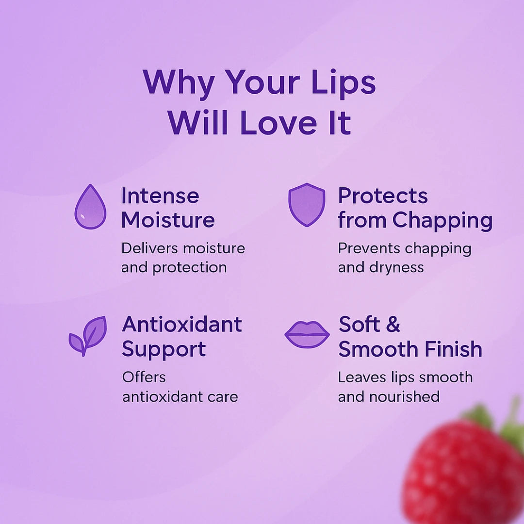 key benefits of Raspberry Lip Balm for soft and hydrated lips