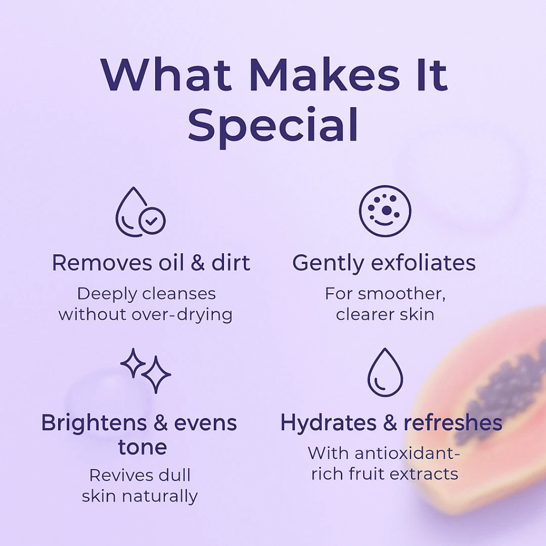 Benefits of applying Glamlin fruit face wash on face