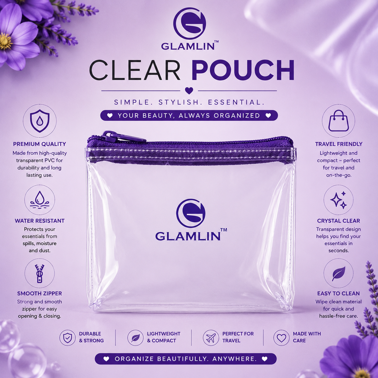 Glamlin Complete Beauty Trial Kit – Shampoo, Face Wash, Body Lotion & Mulberry Lip Balm