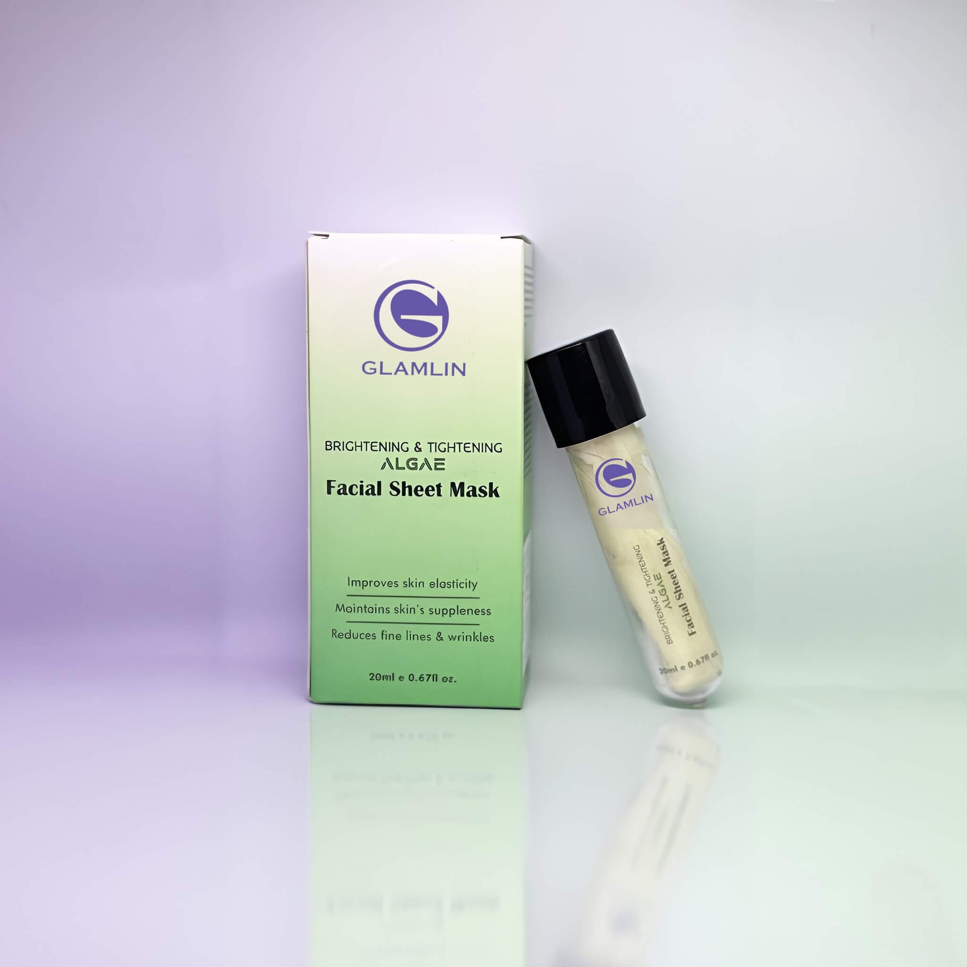 Glamlin Algae Facial Sheet Mask packaging front view